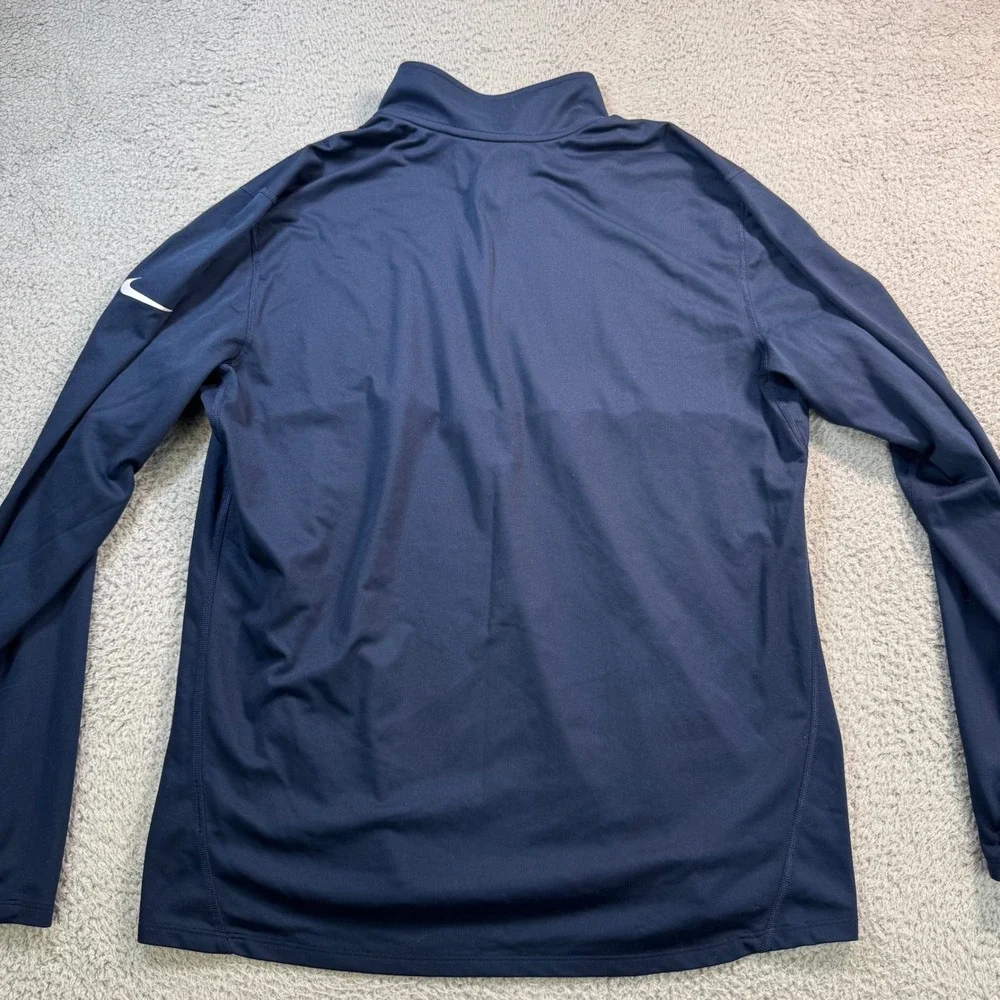 Nike New England Patriots Mens XL Dri-FIT Quarter Zip Pullover Navy Blue 10698